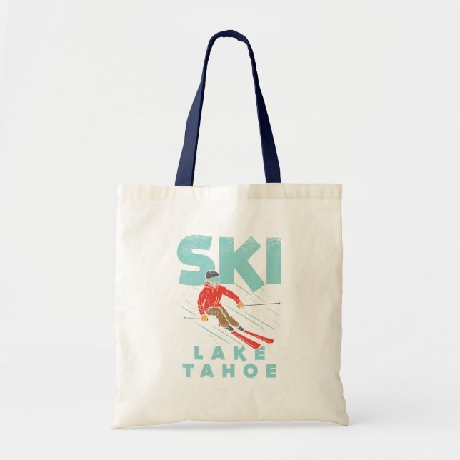 Ski Lake Tahoe Tote Bag (Front)