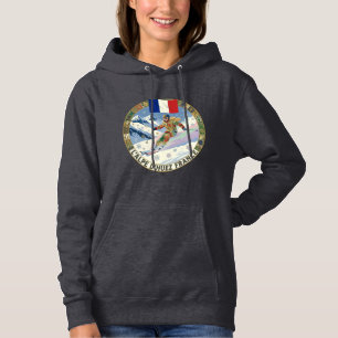 Ski L'Alpe D'Huez, France, Woman Skier Hoodie