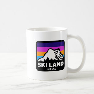 Ski land fairbanks alaska skiing snowboarding coffee mug