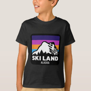 Ski Land Fairbanks Alaska Skiing Snowboarding Fami T-Shirt