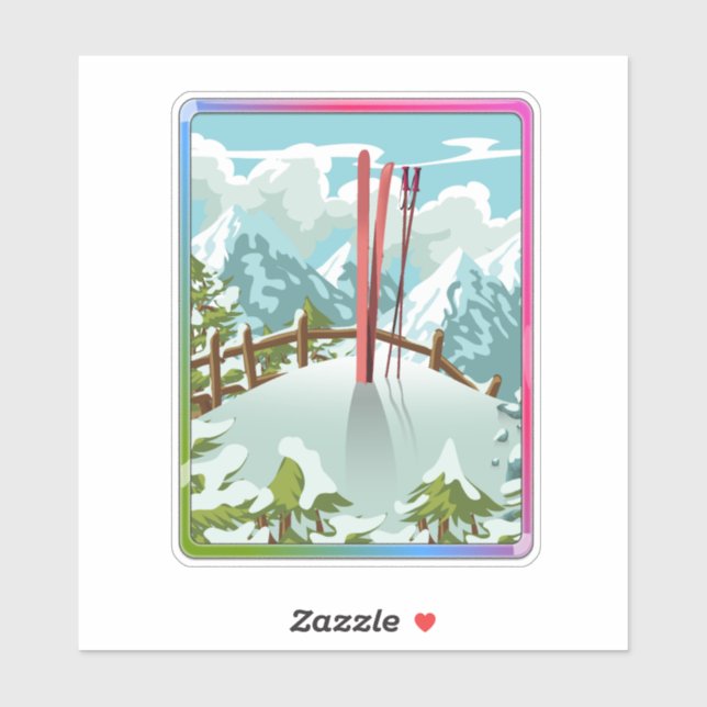 Ski landscape cartoon (Sheet)