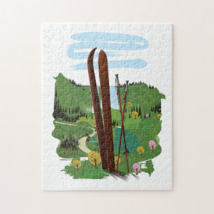Ski landscape jigsaw puzzle