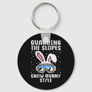Ski Lehrer Guarding The Slopes Snow Bunny Style Sk Key Ring