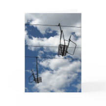 Ski Lift and Sky holiday card