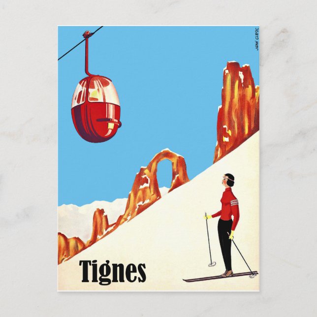 Ski lift in Tignes, France Postcard (Front)