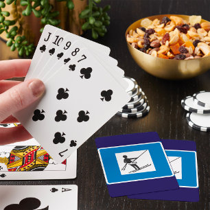 Ski Lift Sign Playing Cards