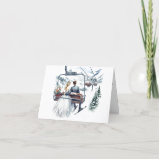 Ski Lift Thank You Card