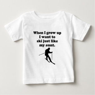 Ski Like My Aunt Baby T-Shirt