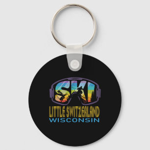 Ski Little Switzerland Wisconsin Skiing Vacation Key Ring