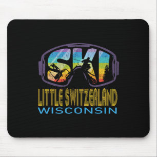 Ski Little Switzerland Wisconsin Skiing Vacation Mouse Mat