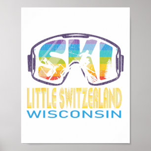 Ski Little Switzerland Wisconsin Skiing Vacation Poster