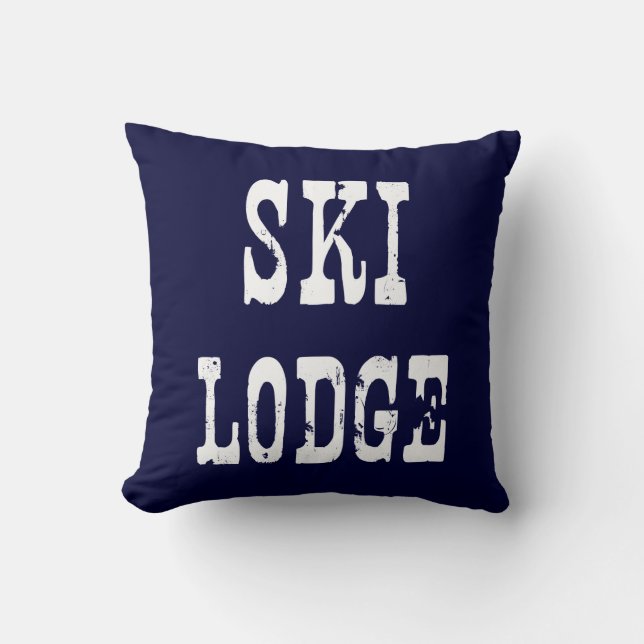 Ski Lodge Navy Cushion (Front)