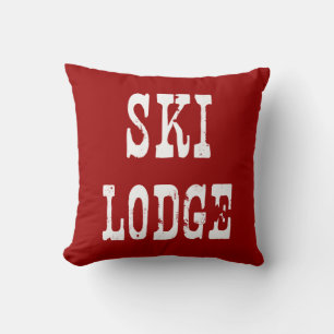 Ski Lodge Red Cushion