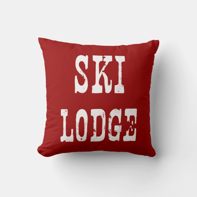 Ski Lodge Red Cushion (Front)