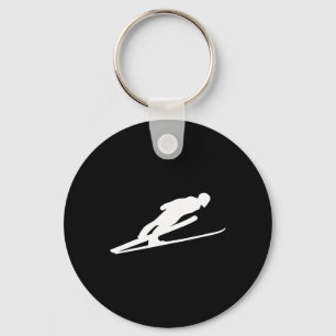 Ski Long Jump Jumping Outfit Skiing Snow Skier Win Key Ring