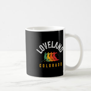 Ski Loveland Skier Loveland Mountain Skier Retro V Coffee Mug