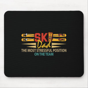 Ski Lover Dad Most Stressful Position Father's Day Mouse Mat