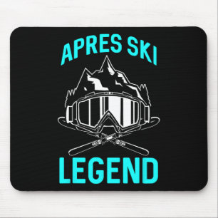 Ski Lover Funny Skier Apres Ski Legend Winter Skii Mouse Mat