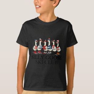 Ski lover silly goose ski club a gaggle of geese T-Shirt