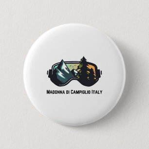 Ski Madonna Di Campiglio Italy Mountain Skiing T M 6 Cm Round Badge