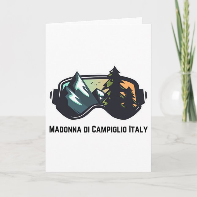 Ski Madonna Di Campiglio Italy Mountain Skiing T M Card (Front)