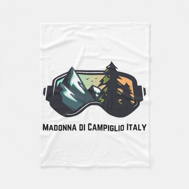 Ski Madonna Di Campiglio Italy Mountain Skiing T M Fleece Blanket (Front)