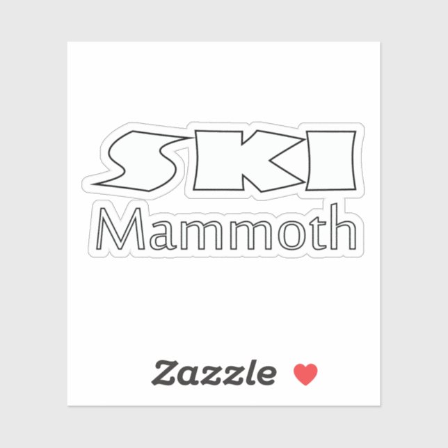 Ski Mammoth Sticker, Mammoth Mountain,California, (Sheet)