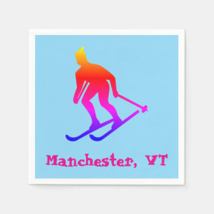 Ski Manchester, VT (East Coast Skiing Village) Napkin