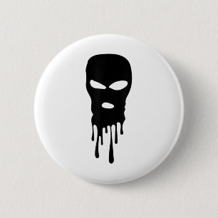 Ski Mask Balaclava Bandit Mask Robber Mask Hip Hop 6 Cm Round Badge