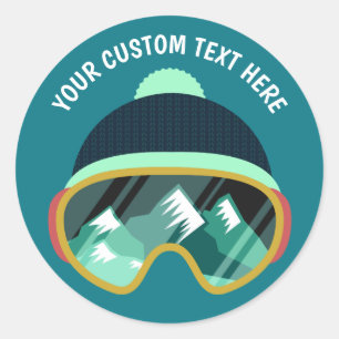 Ski Mask custom text stickers