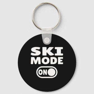 Ski Mode On – Funny Skiing Winter Sports Key Ring