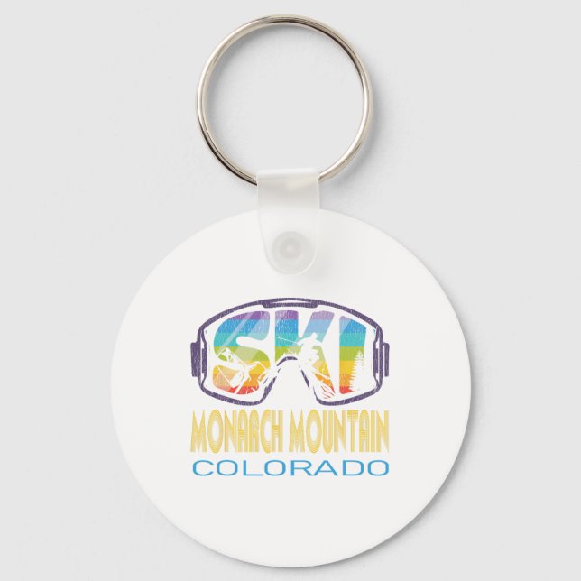 Ski Monarch Mountain Colorado Skiing Vacation  Key Ring (Front)