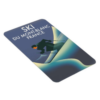 Ski Mont Blanc France Magnet