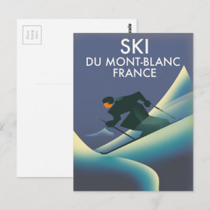Ski Mont Blanc France Postcard