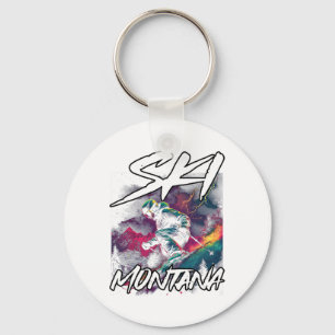 Ski Montana Downhill Skiing Adventure Montana Usa  Key Ring