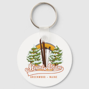 Ski Mount Abram Greenwood Button Key Ring