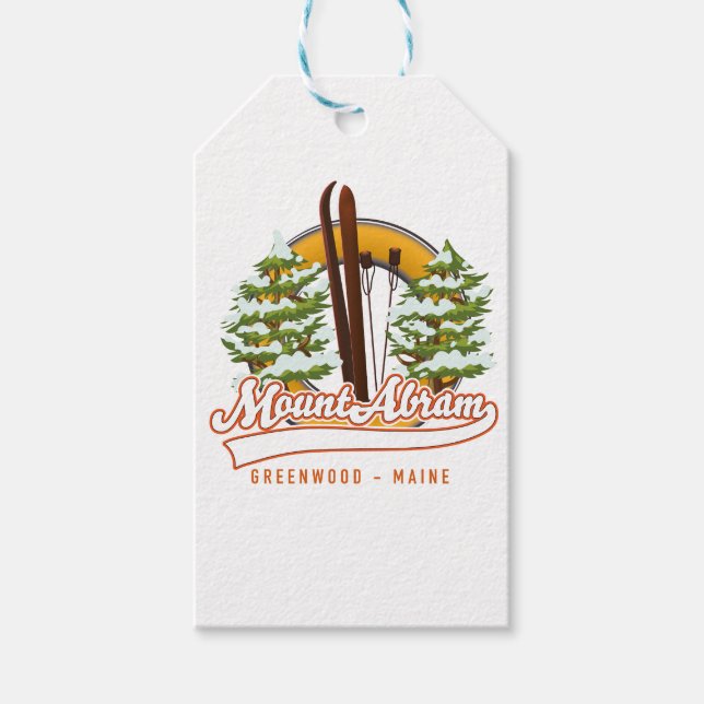 Ski Mount Abram Greenwood Gift Tags (Front)