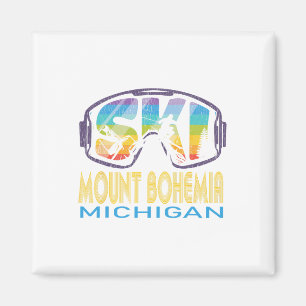 Ski Mount Bohemia Michigan Skiing Vacation Magnet