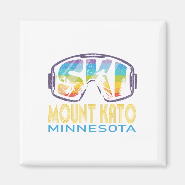 Ski Mount Kato Minnesota Skiing Vacation  Magnet (Front)