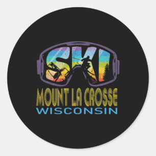 Ski Mount La Crosse Wisconsin Skiing Vacation  Classic Round Sticker