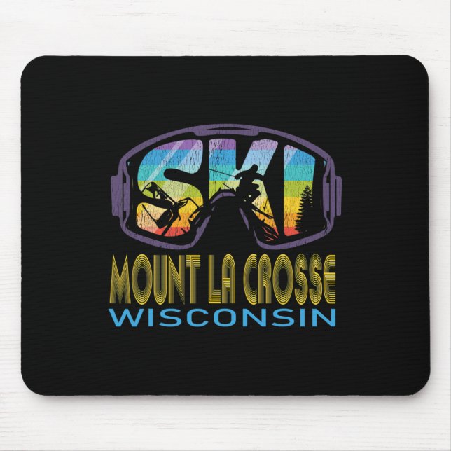 Ski Mount La Crosse Wisconsin Skiing Vacation  Mouse Mat (Front)