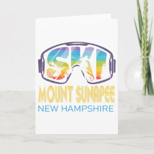 Ski Mount Sunapee New Hampshire Skiing Vacation Card
