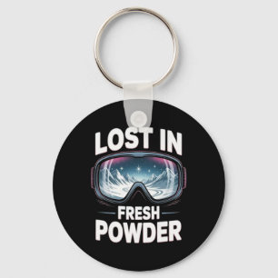 Ski Mountain For Men And Women. Powder Skiing _10 Key Ring