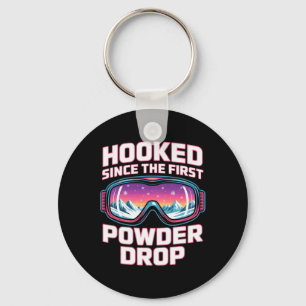Ski Mountain For Men And Women. Powder Skiing _9 Key Ring