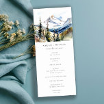 Ski Mountain Telluride Colorado Wedding Program Invitation<br><div class="desc">If you need any further customisation please feel free to email me on yellowfebstudio@gmail.com. or message via Zazzle.</div>