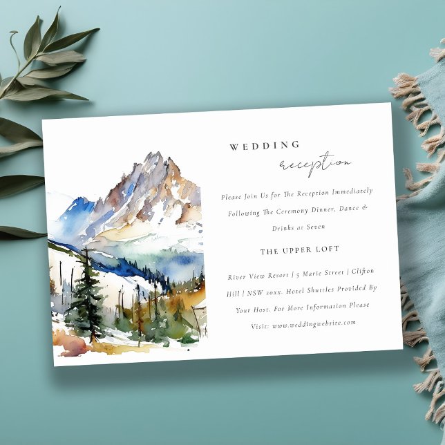 Ski Mountain Telluride Colorado Wedding Reception Enclosure Card (Creator Uploaded)