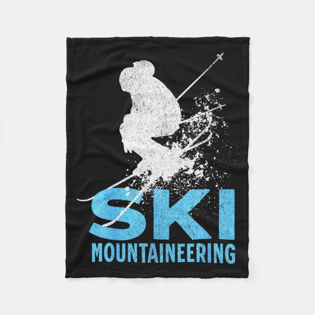 Ski mountaineering  fleece blanket (Front)