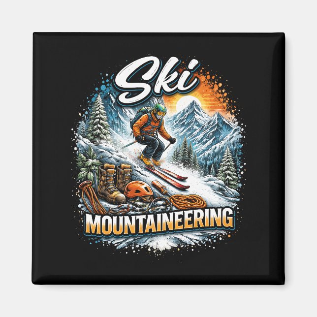 Ski Mountaineering Magnet (Front)