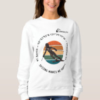 Ski Mt. Baker, Washington - Lady Skier, Black Text