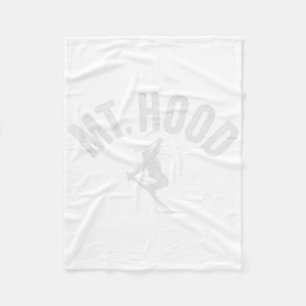 Ski Mt Hood Or (oregon) Cool Mount Hood Winter Ski Fleece Blanket